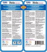 INABA Twin Packs Chicken Tuna, Chicken Scallop in Scallop Broth